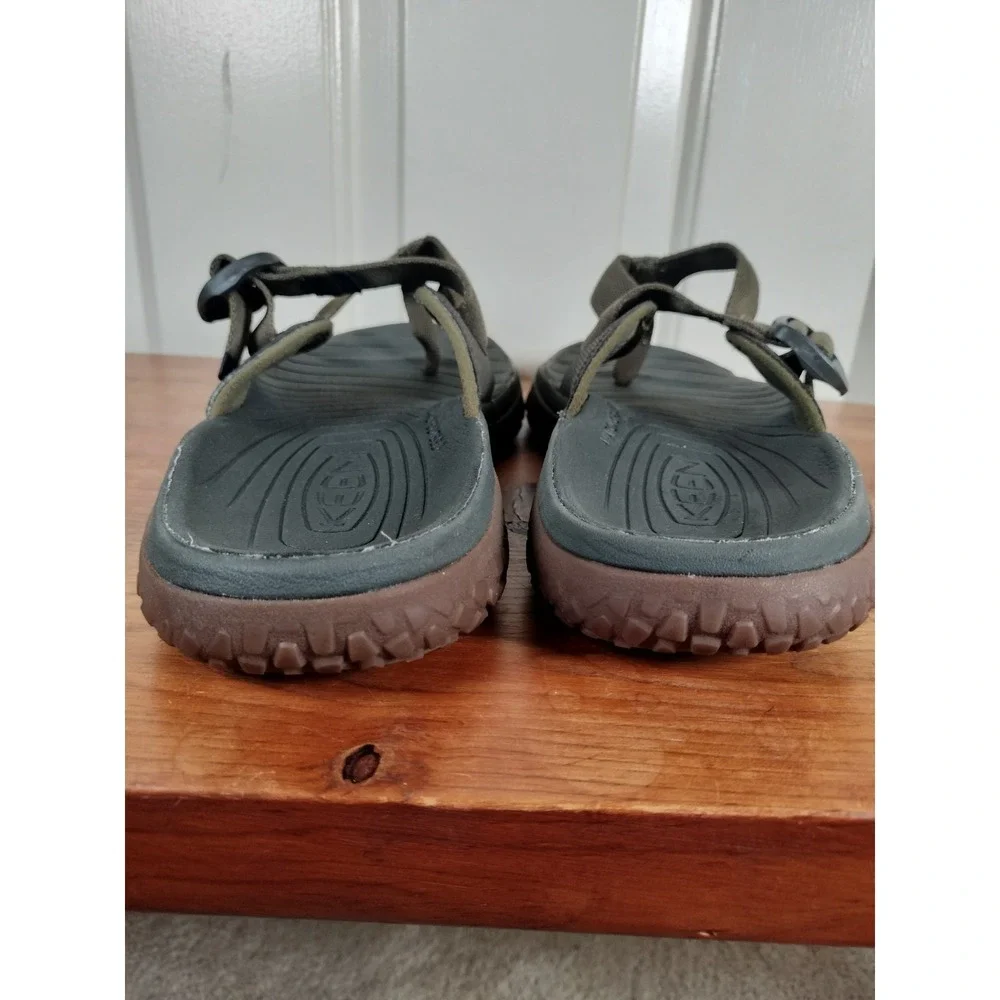 KEEN Solr Toe Post Sandals Mens 12 Dark Olive Green Flip Flops Water Shoes 10225